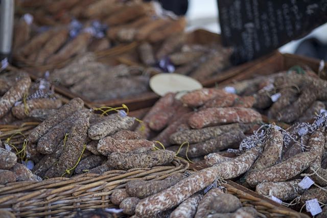 Pic: Saucisson in the local market